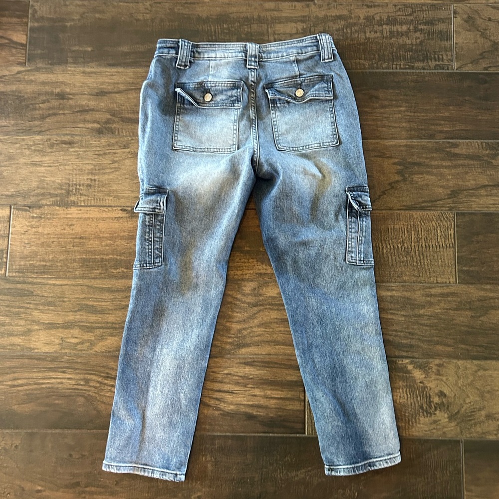 KanCan High Rise Slim Straight Cargo Sz 7 - Picture 4 of 5
